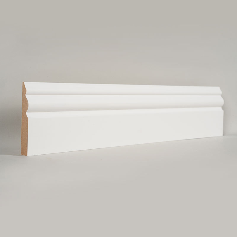 MDF Skirting Board (Filler-Primed & Pearl White) 3/5' x 3 7/16'