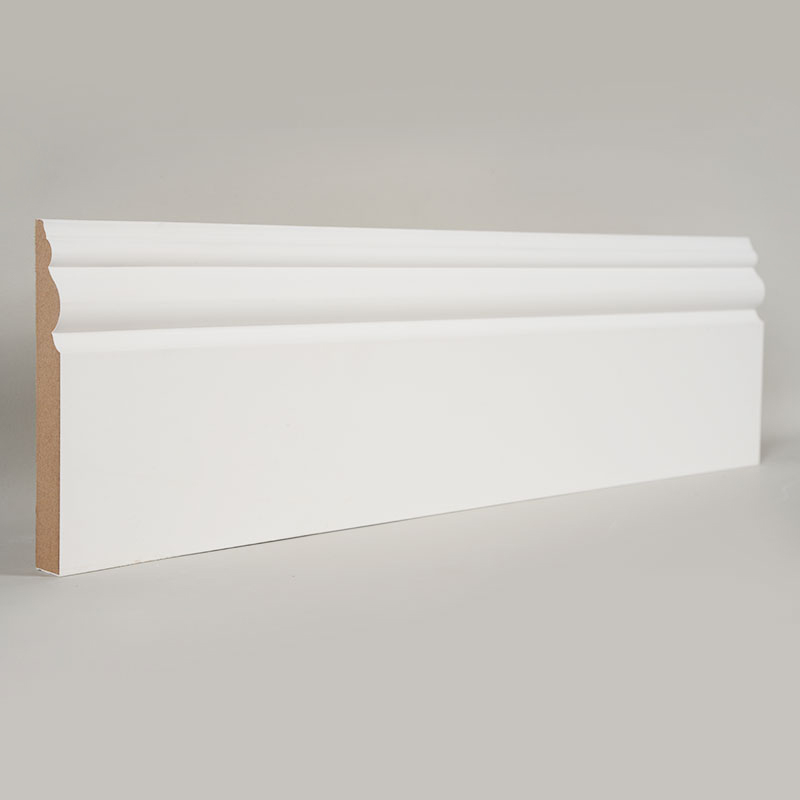MDF Skirting Board (Filler-Primed & Pearl White) 3/5' x 4 1/2'