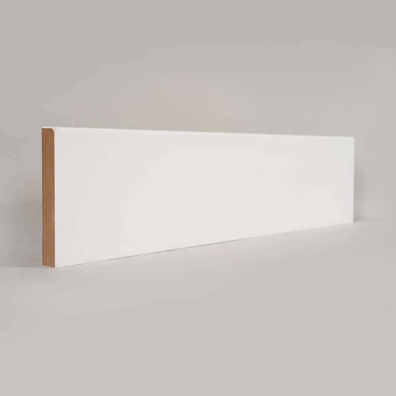MDF Skirting Board (Filler-Primed & Pearl White) 1/2' x 3 1/2'