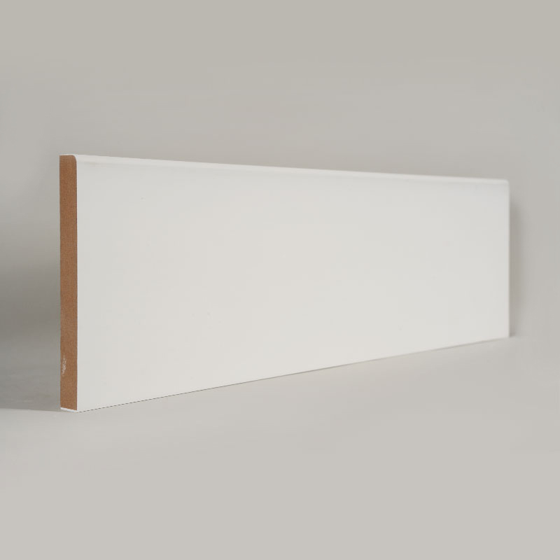 MDF Skirting Board (Filler-Primed & Pearl White) 1/2' x 4 1/2'