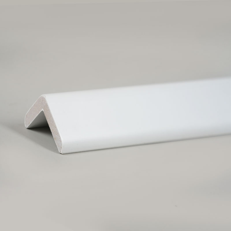 Solidum lignum rectum angulum (90°) Transition Strip (Filler-Primed + Poena) - White 1 1/9' x 1 1/9'
