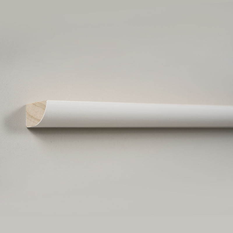 Pine Quarter Round CUMATIUM (Filler-Primed & Pearl White) 1/2' x 3/4'