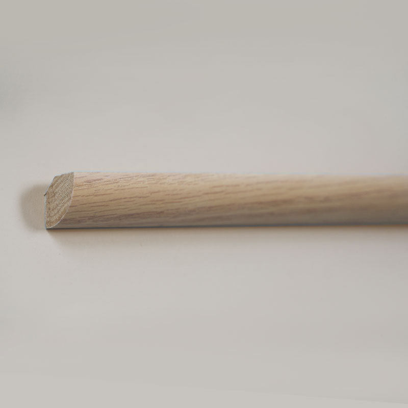 Lignum solidum Quarter Round CUMATIUM (convoluta cum Rubro Oak Veneer + Poena) - Quercus Color 3/5' x 3/5'