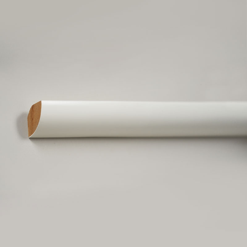 Lignum solidum Quartum Round CUMATIUM (Filler-Primed) - Alba 7/8' x 7/8'