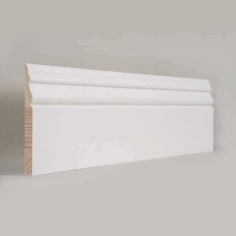 Pine Skirting Board (Filler-Primed & Pearl White) 3/5' x 5'