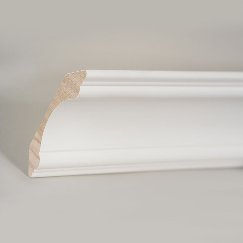 Corona Pinea Wood Corona (Filler-Primed & Pearl White) 3/4' x 3 3/8'