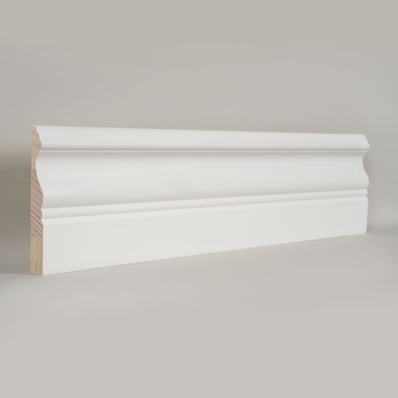 Pine Skirting Board (Filler-Primed & Pearl White) 3/5' x 4'