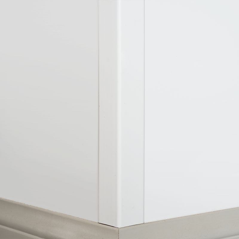 Firma Wood Rectus Angulus (90°) Transitus Strip (Filler-Primed+ Poena) - White 1 1/2' x 1 1/2'