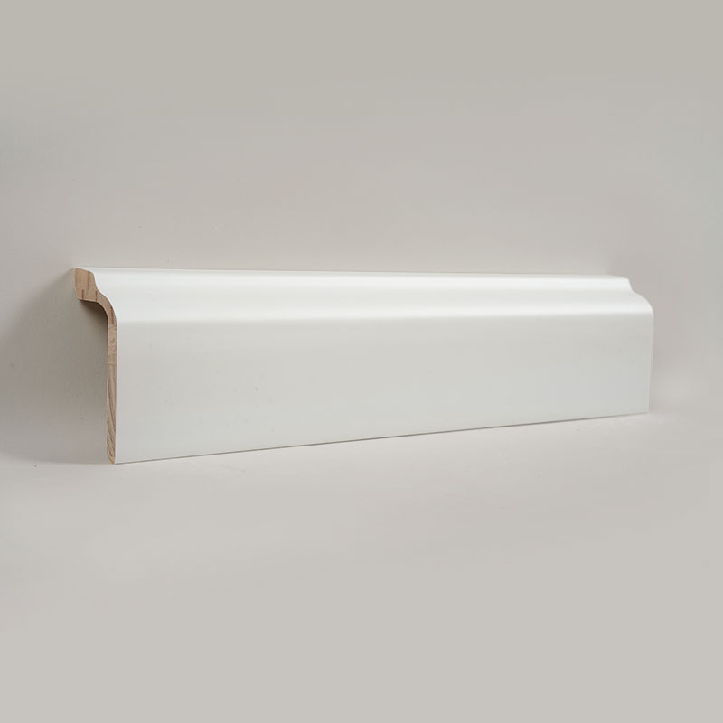 Pinus Lignum Skirting Tabula (Filler-Primed + Poena) - Alba 1 3/5' x3 5/9'