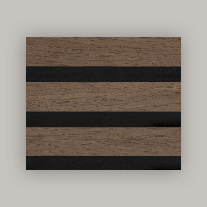 Grille Wall / Acoustic Wall Panel (Single-Sided Engineered Wood Veneer involutus) - Lignum Grain Color 2400/2700mm x 600mm