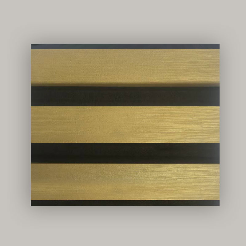 Grille Wall / Acoustic Wall Panel (Single-Sided PVC Convoluta) - Metallic Brushed Color 2400/2700mm x 600mm
