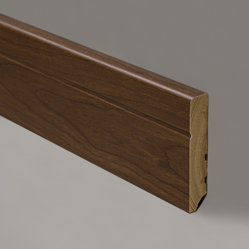 Lignum solidum Skirting Board (convoluta Nigrum Nucis iuglandis Veneer + Poena) - Nucis iuglandis 3/5' x 3 1/6'