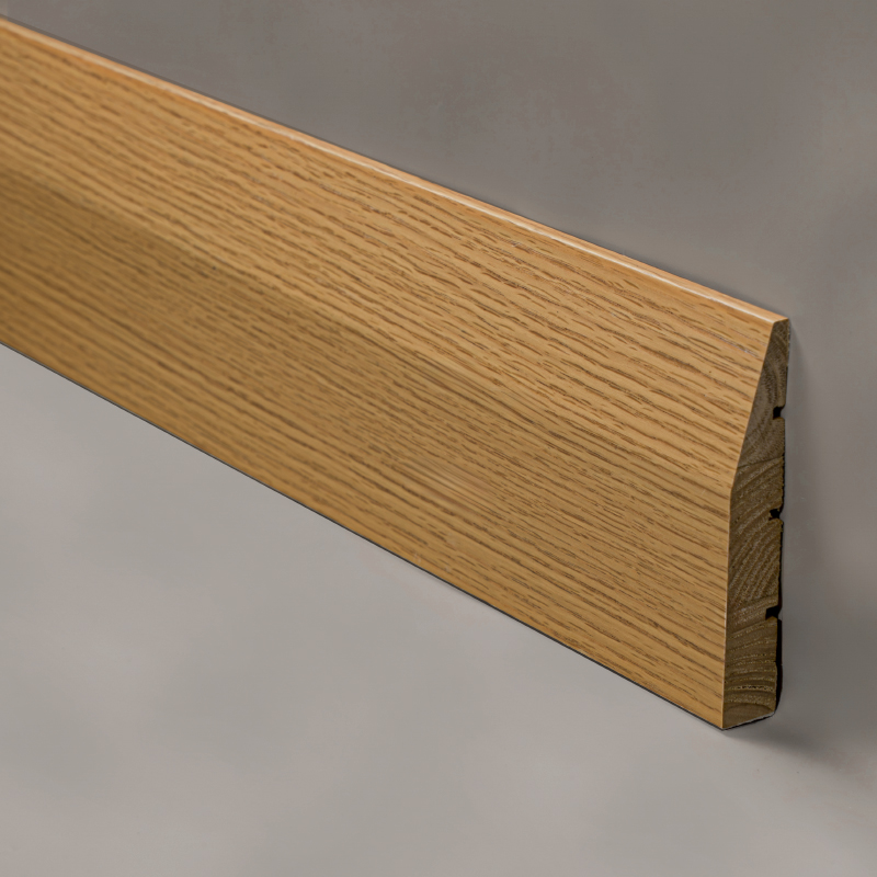 Lignum solidum Skirting Board (convoluta rubra Oak Veneer + Poena) - Quercus Color 3/5