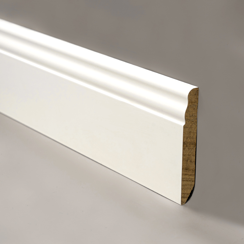 Lignum solidum Skirting Board (Filler-Primed and Painted) -White 3/5