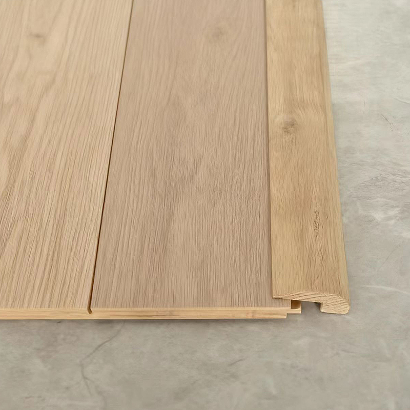 Oak totius Piece Acta L-Moulding (Pinge Unfinished) - Quercus Naturalis Color 3/8'x1 31/32'