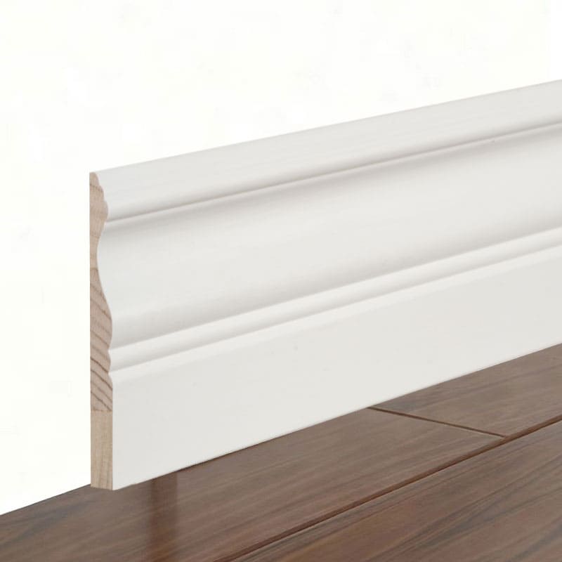 Pine Skirting Board (Filler-Primed & Pearl White) 3/5' x 4'