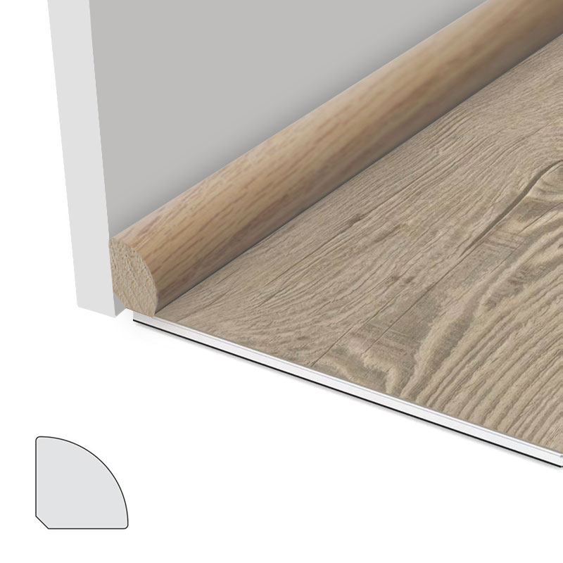 Lignum solidum Quarter Round CUMATIUM (convoluta cum Rubro Oak Veneer + Poena) - Quercus Color 7/8' x 7/8'